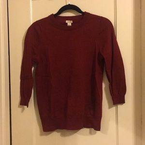 JCrew Burgundy Everyday Sweater